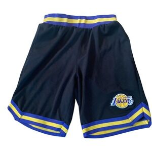 Ultra Game NBA Los Angeles Lakers Mesh Basketball Shorts‎ Black Mens Small S